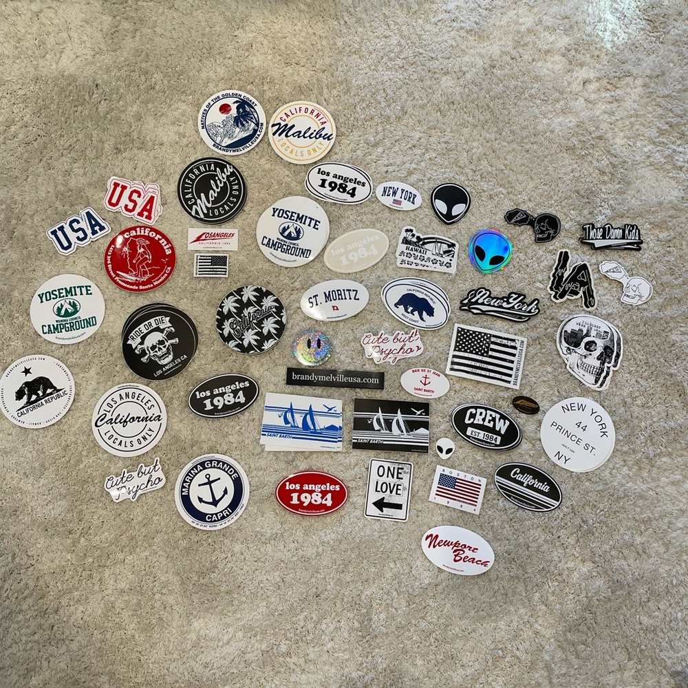 Brandy Melville Sticker Lot 81 Stickers